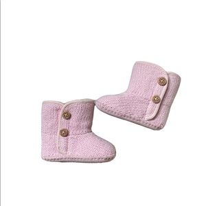 UGG Infant I PURL 10051971 Pink Knitted Booties Size 2/3 NIB